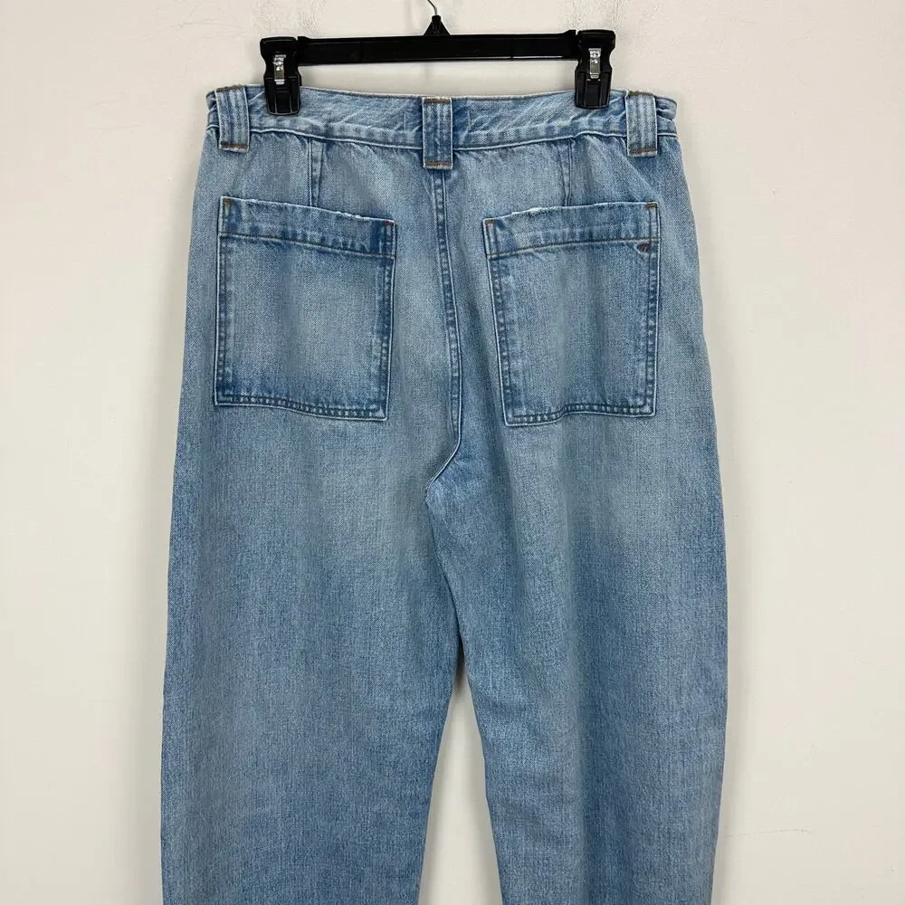 Madewell The Tall Balloon Jean Raebrook Wash Blue High Rise Rigid US 30T NWT